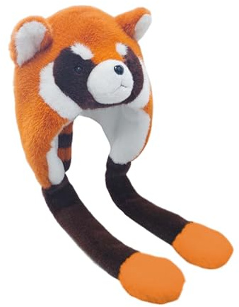Cappelli a forma di animale per bambini, a forma di procione, cappello spesso con orecchie di animale in peluche, per donne, ragazze, adolescenti, cosplay, all'aperto, freddo, vacanze, uso quotidiano