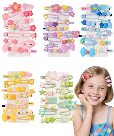 DAFNE 70 pezzi fermagli per capelli da ragazza, accessori per capelli da ragazza per bambine, fermagli per capelli colori caramella per ragazze bambini adolescenti, modelli multipli
