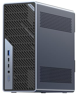 MINISFORUM MS-02 Ultra Mini PC, processore Core Ultra 5 235HX 14C/14T fino a 5,1 GHz, Intel Graphics, Barebone versione 4 X DDR5/2 X PCIe4.0 SSD, HDMI/USB4/2 x USB4 V2, 10G RJ45, 2.5G RJ45, 3 X USB-A