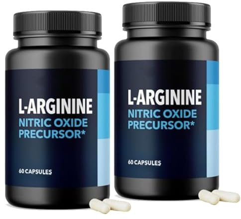 L-arginin, förbättrar mål, uthållighet och muskelstöd, icke-GMO, 2PCS