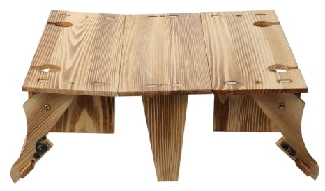 Artibetter Table en Bois Pliable D'extérieur Panier de Rangement, Design Pliant Stable, pour Pique-niques et Bureau, Portable et Pratique