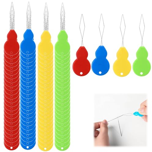 HHZZXCDH 150 Stück Einfädelhilfe Nadel Einfädler Nadeleinfädler zum Handnähen Fadeneinfädler für Nadeln Faden Einfädelhilfe Einfädler für Nadeln Einfädelhilfe für Nähnadeln Threader (Zufällige Farbe)