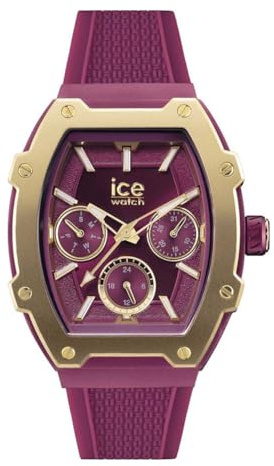 Ice-Watch - Ice boliday Gold Burgundy - Rote Damenuhr mit Silikonarmband - 022868 (Small)