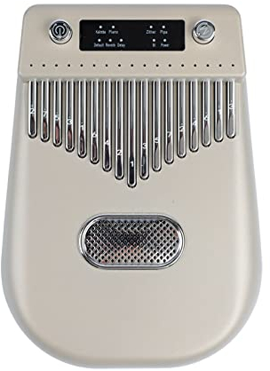 Kalimba 17 Tasten,Elektronische Smart Kalimba Daumen Klavier,Daumenklavier Kalimba Buch,Tragbares Finger Piano Musikinstrument mit Noten Kind Erwachsene Anfänger (Gold)