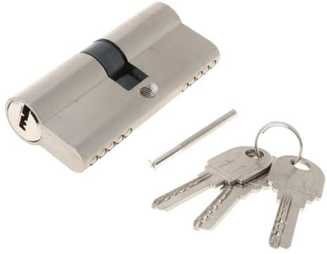 QAUUCP Cerradura de Puerta de Metal, Cilindro de Repuesto, Cerradura Interior de Seguridad antirrobo Bombin Cerradura(70mm)