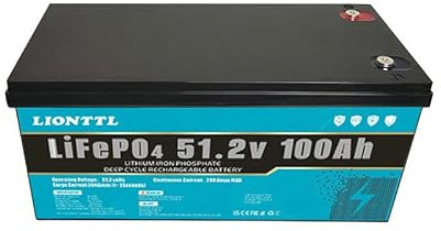 Batterie a lunga durata,Batteria LiFePO4 da 48V (51,2 V) 100 Ah,