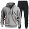 NaLatia Tuta Uomo Invernale Felpata Completo Sport Maglia Felpa con Cappuccio Pantaloni