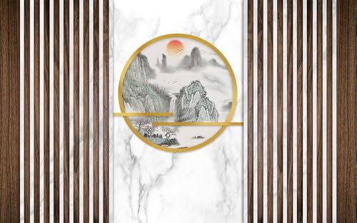Papel tapiz de pared de rayas marrones de 200 x 300 pulgadas, para adultos, papel tapiz fotográfico para sala de estar, no autoadhesivo, decoración de pared de dormitorio