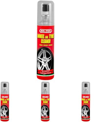 Ma-Fra Pulitore Cerchi e Gomme, Detergente 2in1 Ideale per Sgrassare, Pulire e Rinnovare Sia i Cerchi in Lega Che Pneumatici Auto in Poche e Semplice Passate, Pratico Formato Spray Portatile da 150ml