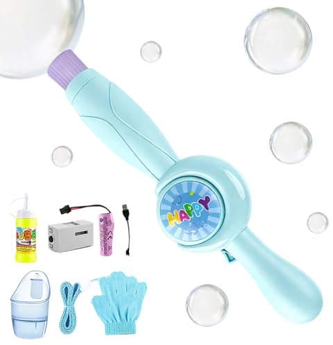 Máquina De Burbujas De Humo Colorida, Bubble Machine, Máquina De Soplado De Burbujas Divertida con Iluminación Colorida, Varitas Mágic De Burbuje, Fabricante De Burbuje para Niños Y Niñas