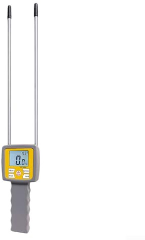 Medidor de humedad digital con sondas duales, rango de -80% para salvado de paja de heno de hierba, analizador portátil de forraje y probador de humedad del suelo, pantalla LCD retroiluminada
