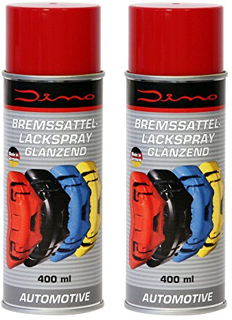 Dino 130010 Bremssattellack 1K Lackspray, Doppelpack 2x 400 ml, Rot