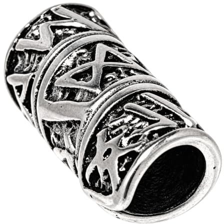 Barbe Perle Locke Perle Acier Inoxydable Runes 5 mm