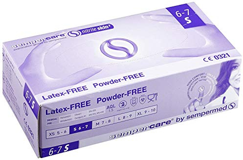 SEMPERCARE Small Blue Powder Free Nitrile Gloves - Pack of 200