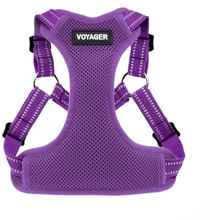 Best Pet Supplies Voyager Verstellbares Hundegeschirr, atmungsaktiv, kein Ziehgeschirr für kleine, mittelgroße und große Hunde, strapazierfähiges Geschirr zum Gehen, Joggen, einfacher Einstieg in