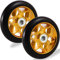 Stunt Scooter Rollen 110mm, Stunt Scooter Reifen 110mm, 110 mm Scooter Wheels Gold, Stunt Roller Räder Gold, 2 Stück Freestyle Scooter Ersatzräder 110 mm für chilli Cox Fuzion Freistil