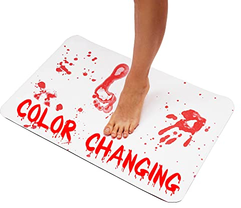Goody Products The Murder Mat Badematte ändert die Farbe sofort rot, wenn nasse Duschmatte Blut zeigt, Badezimmerteppich – zum Patent angemeldet