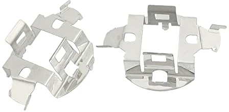 A ABSOPRO H7 HID Xenon Lampada Base Adattatore Supporto Metallo Argento Tonalità Set 2