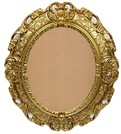 LIGUORO SHOP Ovaler Rahmen im venezianischen Barock-Stil, Vintage, Shabby Chic, 45 x 39 cm, für Foto-Poster, Drucke (Gold)