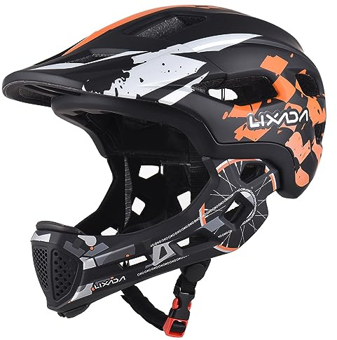 Lixada Kids Full Face Helmet, Detachable Kids Bike Helmet Safety Protection for Cycling Skateboard Scooter