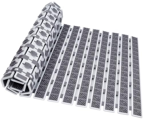 Dadabig Tappetino Antiscivolo per Vasca da Bagno, 40 * 70cm Tappetini Antiscivolo per Doccia Tagliabile Tappetino per Il Bagno con Ventose, Idea per i Bambini e Anziani, Grigio