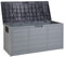Beliani Arcón para exterior caja de almacenaje de jardín 112 x 50 cm ruedas de plástico gris Locarno