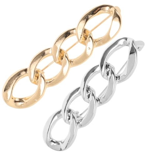 Beaupretty 2 st dekorativa säkerhetsnålar för kläder, långvarig klämma för kjolar, byxor, elegant design guld