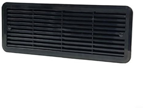 URPIZY Griglia di ventilazione per frigorifero, per Thetford 62445480, 483 x 186 mm, in ABS, per camper, roulotte, apertura di ventilazione, colore bianco e nero a scelta (nero)