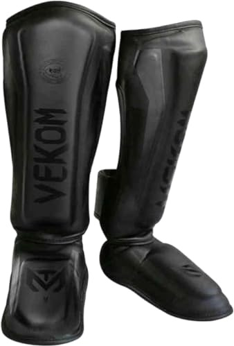 Espinilleras Kick Boxing Muay Thai, Espinilleras MMA, Espinilleras La Lucha contra El Combate, Tibiales Kick Boxing, Protectores Piernas para Muay Thai/Kickboxing/MMA Training and Sparring E,M