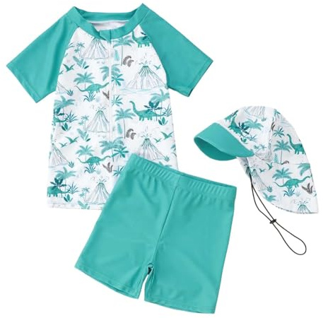 Costume Bambino Anti UV Costume Neonato Mare Piscina Bambina Bimba 2 Anni Neonata 6 9 Mesi Maglietta Maglia Cappellino Protezione 1 Anno Giubbotto di Salvataggio per Bambini UPF 50 Uv50 Cappelli 3