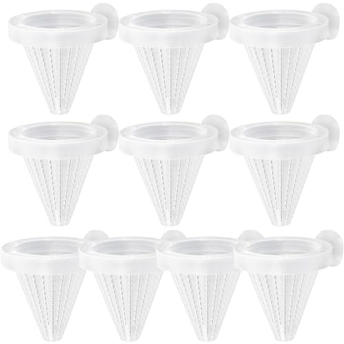 Toddmomy 10pcs Aquarium Worm Feeder Cone Cups with Suction Cups, Fish Tank Feeding Accessories for Red Worms and Brine Shrimp, Suitable for Aquarium Fish and Shrimp Random Color