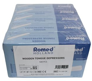 Romed träspatel munspatel av trä (5 x 100 = 500 stycken)