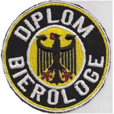 Patches Aufnäher Diplom Bierologe Deutscher Adler Lustige Sprüche Biertrinker Motorrad Biker Rocker DIY Aufbügler Flicken Abzeichen aufbügeln Ultras Aufkleber Applikation Kleidung Iron on Patch 80x80