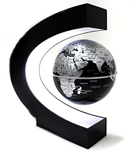 PowerTRC C Shape Magnetic Levitation Floating Globe World Map LED Light