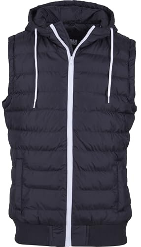 Urban Classics Chaleco con Capucha pequeña, Multicolor (Blk/Wht 50), L para Hombre