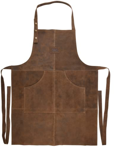 Esschert Leder BBQ Grillschürze Küchen Schürze Kochschürze Latzschürze Party