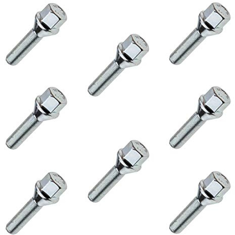 C CARBONADO Tornillos de rueda M12 x 1,5, 60°, SW17, 24 mm, juego de 8 unidades