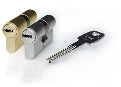 IFAM Cylindre pour Portes Série Platinum M, 30 x 30 mm, Came 13 mm, 5 Clés, Double Système Anti-Bumping, Protection Anti-Perçage et Crochetage, Serrure à Profil Européen