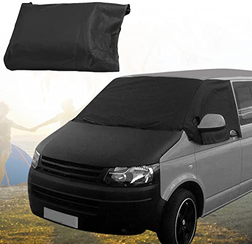 Frontscheibenabdeckung für V-W T5, Abdeckung Auto Frontscheibe, Strapazierfähiges 600D Oxford Gewebe Frontscheiben Sonnenschutz wetterfeste Campingabdeckung