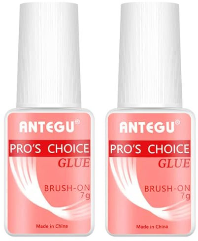 Bodiiwuliu 2 Botellas Adhesivo de pegamento para uñas super fuerte, 7g Pegamento Uñas Postizas Super Fuerte Con Pincel, Pegamento Para Uñas Acrilicas para Tips Uña