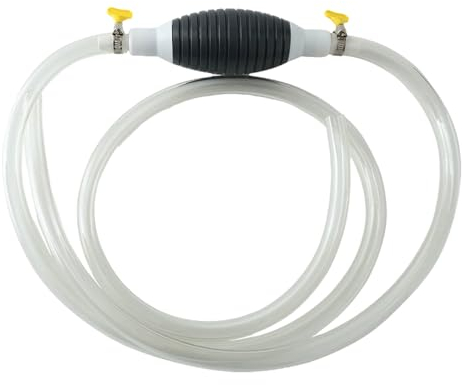 Multifunktions-Flüssigkeitssauger, 2024 Neuest Handpumpe Benzin, Saugpumpe mit Schlauch und Metallklammer, Handsiphonpumpe für Benzin Gas Öl Kraftstoff Benzin Diesel Flüssigkeit Wasser Aquarium (1M)