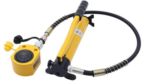Hydraulisk domkraft Hydraulisk domkraft, 20T lågprofils hydraulisk domkraft, med CP-180 manuell hydraulisk handpump, flersektion 20T hydraulisk cylindrisk domkraft, 1,26” Bärbar domkraft