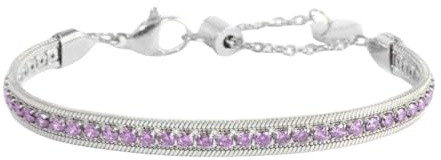 MARLU' Tennisarmband Smycken zirkon baguette fyrkantig ormkedja 31BR0009-LF, 15-19 cm, Rostfritt stål, Cubic Zirconia
