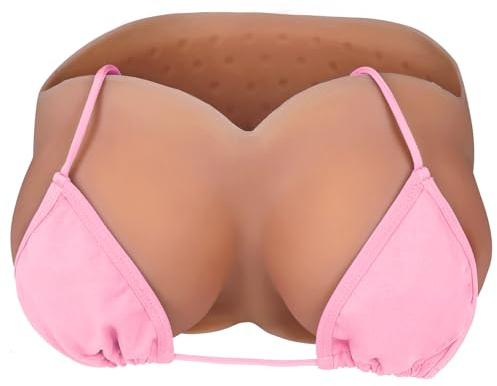 Vnmcry Silicone Breastplate Strapless Breast Plates Crossdresser Cotton Breast Forms Prosthetic False Cosplay Costume Breasts (Bronze, S Size A Cup)