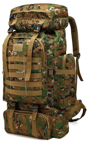 Assault Pack – Sac à dos de combat robuste de 80 L, équipement de chasse | sac à dos modulaire multi-poches avec sangles renforcées, parfait pour les expéditions en plein air, les randonnées