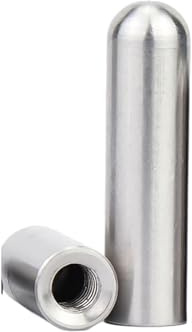 Pasador hueco de cabeza redonda roscado Paquete variado de pasadores cilíndricos con rosca interna 304 SS, hueco cabeza redonda M5 M6(5pcs 12x35xM6)