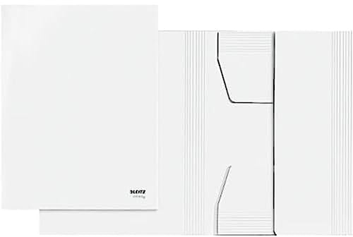 Leitz Infinity Jurismappe, Mappe A4 für Dokumente, Sammelmappe zur Aufbewahrung und Archivierung, Dokumentenmappe mit 3 Faltklappen, A4 Einschlagmappe Pappe, 25 Stück, Weiß, 61060000