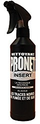 PRONET - Nettoyant Vitres d'Insert, Cheminées et Poêles - Dissout et élimine les traces noires de fumée et de suie - Désincrustant surpuissant - Préserve les joints isolants - Spray 500 Ml