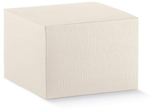 Subito disponibile 20 PEZZI SETA BIANCO Scatola pieghevole 14x14x8 cm