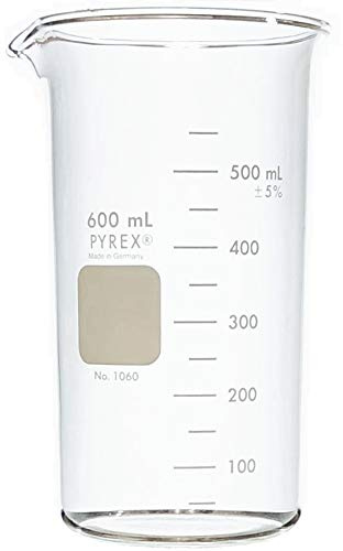 Pyrex 1060-600CNEa Berzelius Tall Form 600 mL Beaker Graduated Ea.